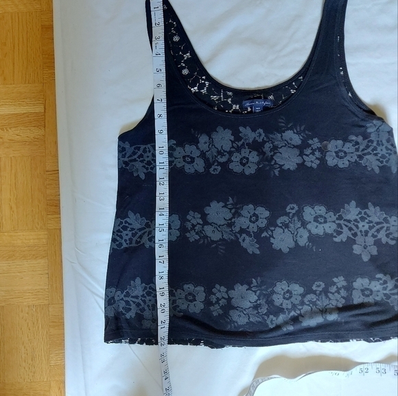 Boho Casual American Eagle Women’s Tank Floral Print Size Medium Y2K Basics - Picture 5 of 7